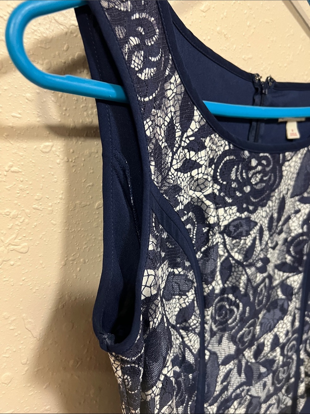 Dress Barn Floral Lace-Effect Fit-and-Flare Dress Ptp 19.5 L 36” - Picture 5 of 5